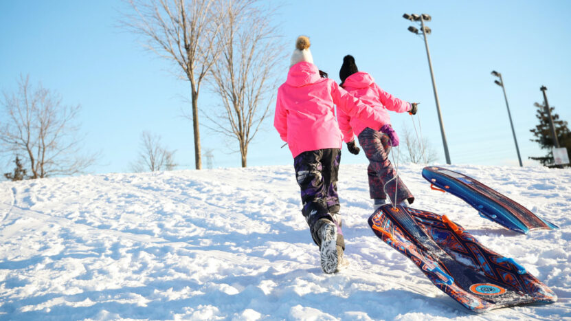 Sledding and Snowshoeing chicago